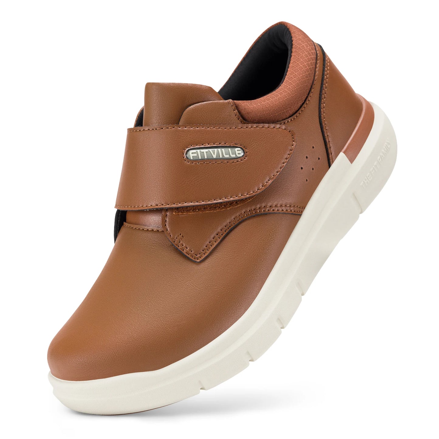 Zapatos hombre extra anchos de piel – Ortopédicos para diabéticos, pies hinchados y dedos sensibles, antideslizantes con soporte de arco