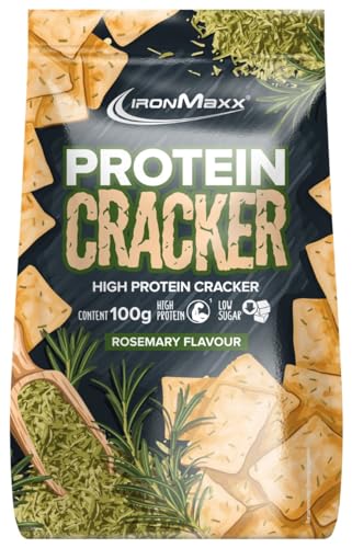 IronMaxx Protein Cracker Pizza 100g | Crunchy, Low Sugar Snack with 21% Protein | Baked & Non-Fried