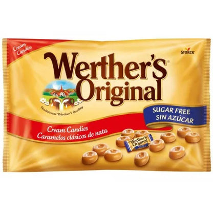Werther's Original Cream Candies-1KG BAG-Candy WITHOUT SUGAR-Flavor Fresh Cream, Sweet Toffees and Creamy-Gluten Free