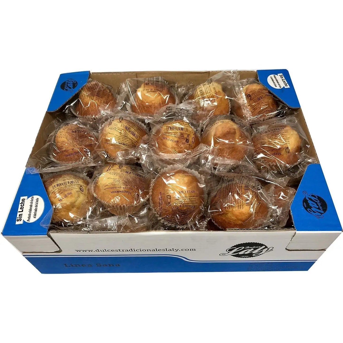 Magdalenas Laly sin azúcar y sin lactosa – Caja 1,8 kg 🧁✨