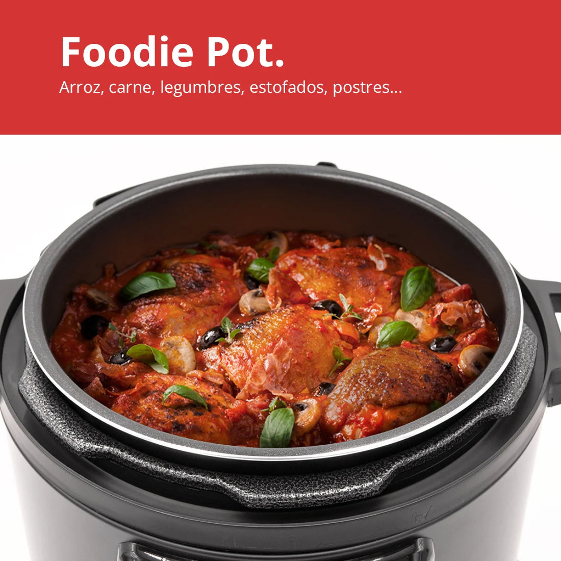 Olla a presión programable y freidora de aire 9 en 1 Foodie Pot – Robot de cocina rápido y fácil Cloen