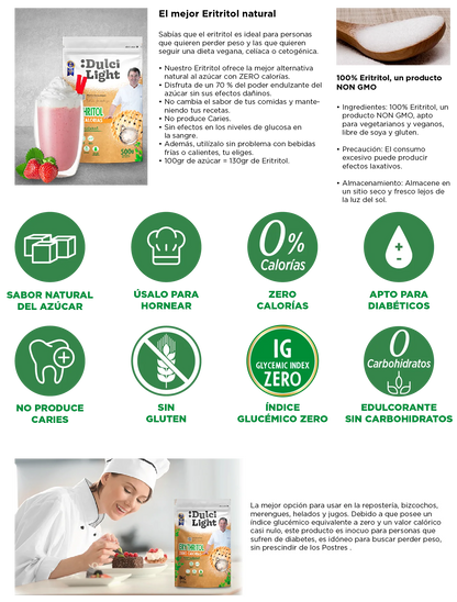 Dulcilight Eritritol 1 kg – Cero calorías, sabor natural 😋