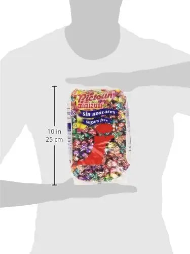 Caramelos Pictolin MiniZum sin azúcar – Bolsa 1 kg (≈430 uds) 🍓🍍🍊🍋
