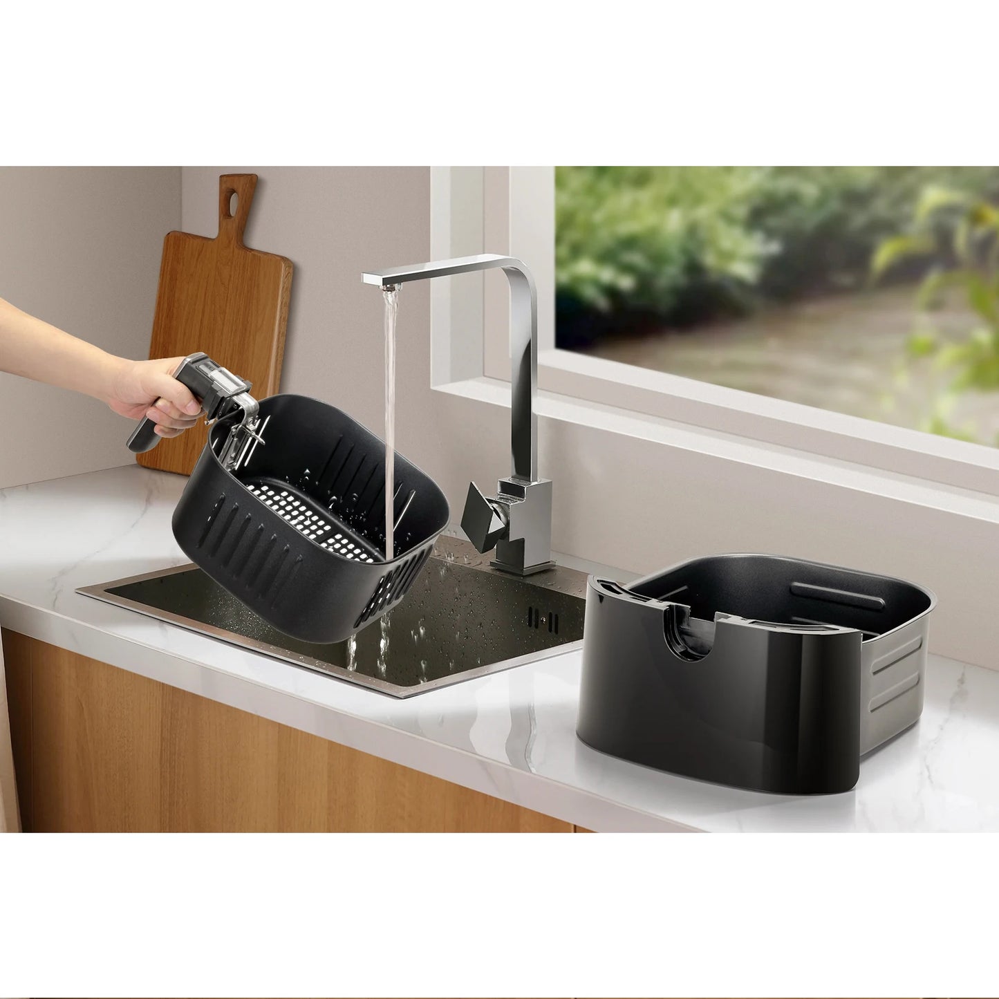 Freidora de aire Aigostar 7L sin aceite con WiFi, 1900W + pulverizador de aceite y libro de recetas