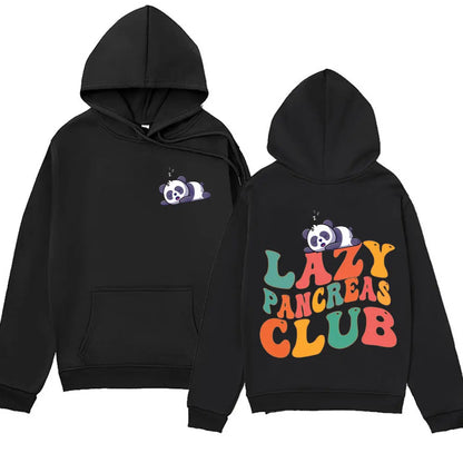 Sudadera “Lazy Pancreas Club” para mujer – Preppy, diabética luchadora y súper linda