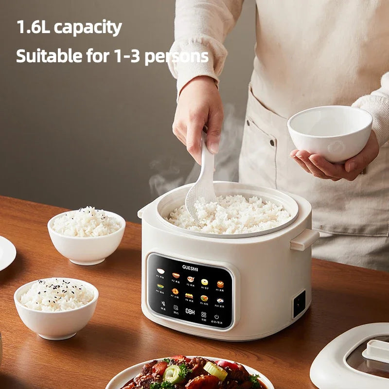 Olla Arrocera Eléctrica 2,4L  – Multicooker Compacto para 1–2 Personas, Antiadherente y 220V