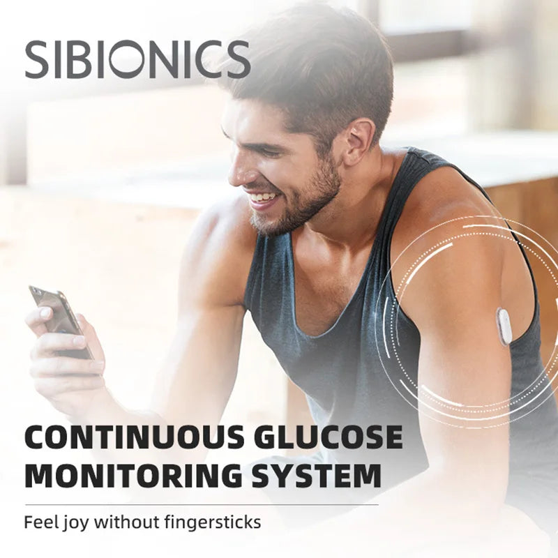 Monitor Continuo de Glucosa Sibionics CGM con Bluetooth – Sensor de Azúcar en Sangre Libre
