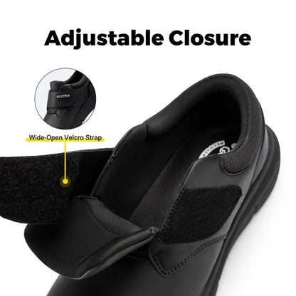 Zapatos hombre extra anchos de piel – Ortopédicos para diabéticos, pies hinchados y dedos sensibles, antideslizantes con soporte de arco