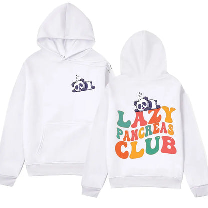 Sudadera “Lazy Pancreas Club” para mujer – Preppy, diabética luchadora y súper linda