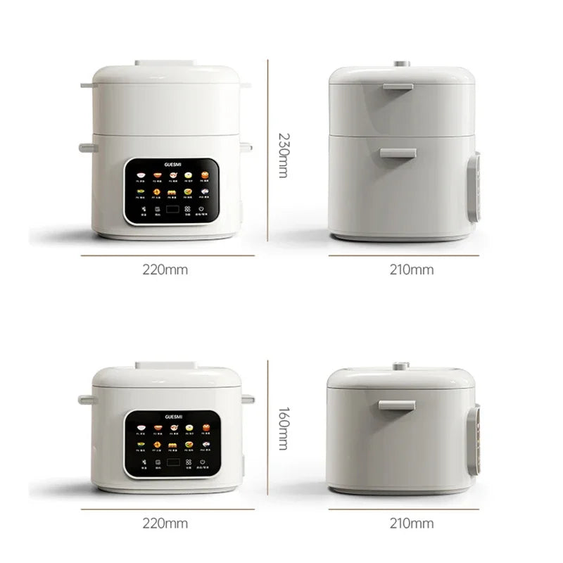 Olla Arrocera Eléctrica 2,4L  – Multicooker Compacto para 1–2 Personas, Antiadherente y 220V