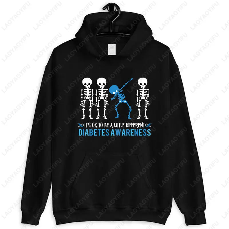 Sudadera Halloween “Type 1 of a Kind” – Esqueleto diabético tipo 1, divertida y original unisex