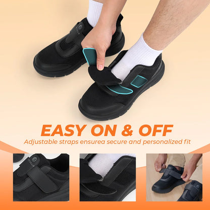 Zapatillas FitVille para diabéticos hombre – Extra anchas, pies hinchados y neuropatía, ligeras para caminar