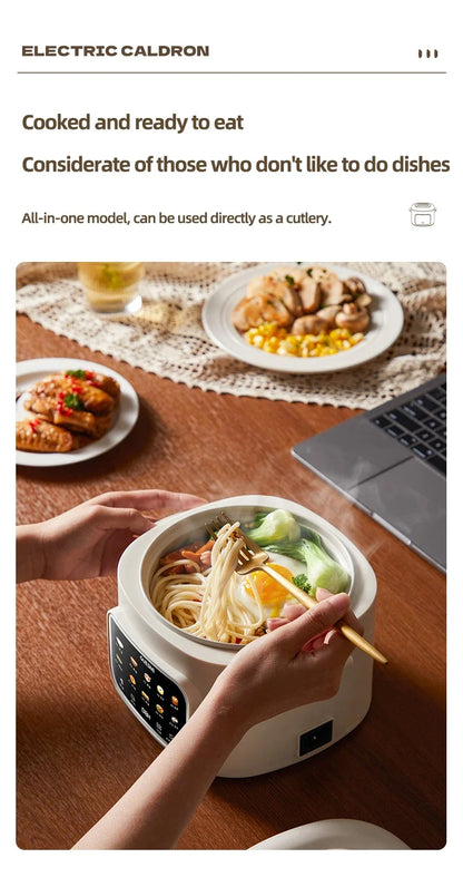 Olla Arrocera Eléctrica 2,4L  – Multicooker Compacto para 1–2 Personas, Antiadherente y 220V