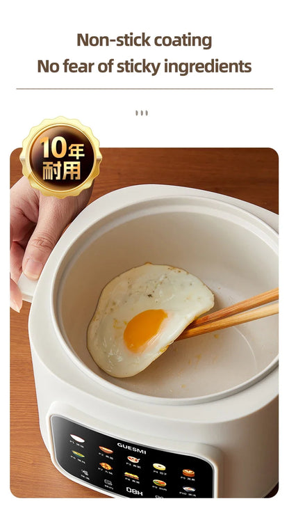 Olla Arrocera Eléctrica 2,4L  – Multicooker Compacto para 1–2 Personas, Antiadherente y 220V