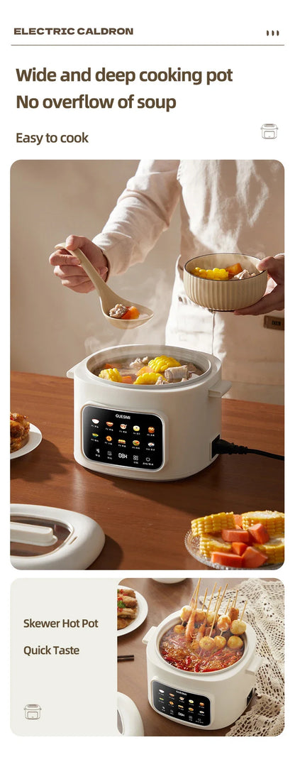 Olla Arrocera Eléctrica 2,4L  – Multicooker Compacto para 1–2 Personas, Antiadherente y 220V