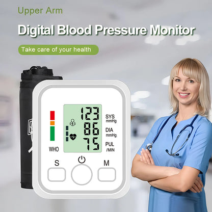 Tensiómetro digital de brazo – Monitor automático de presión arterial y pulso