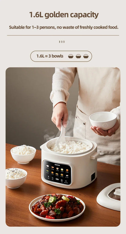 Olla Arrocera Eléctrica 2,4L  – Multicooker Compacto para 1–2 Personas, Antiadherente y 220V