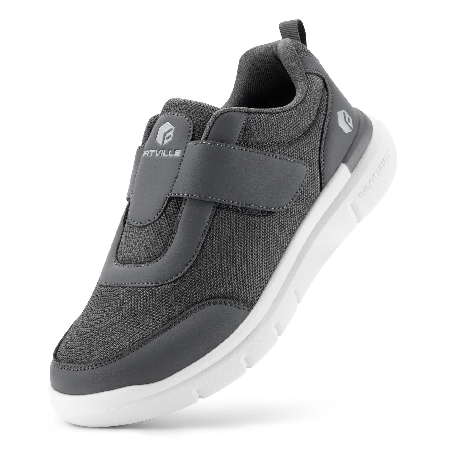 Zapatillas FitVille para diabéticos hombre – Extra anchas, pies hinchados y neuropatía, ligeras para caminar