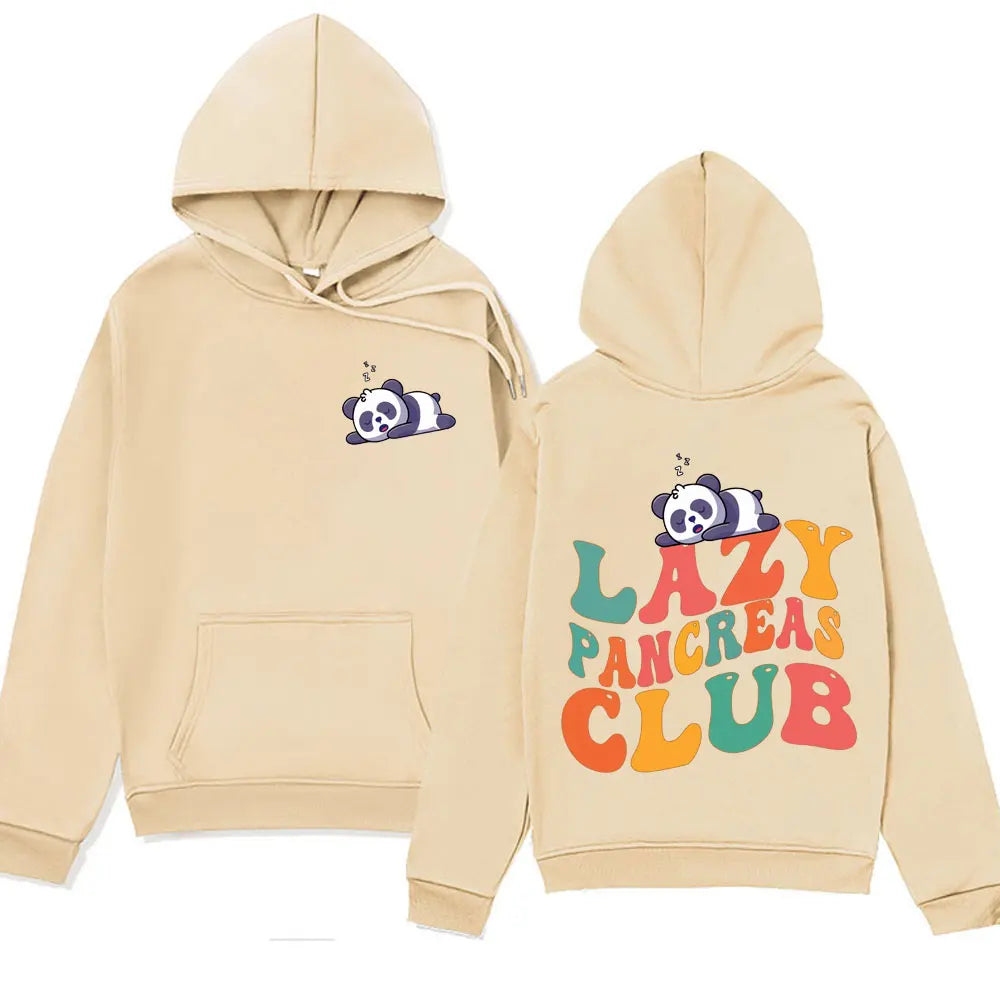 Sudadera “Lazy Pancreas Club” para mujer – Preppy, diabética luchadora y súper linda