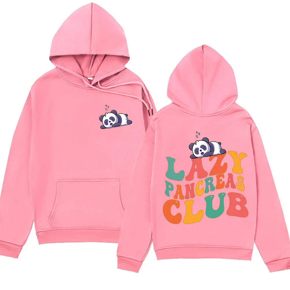 Sudadera “Lazy Pancreas Club” para mujer – Preppy, diabética luchadora y súper linda