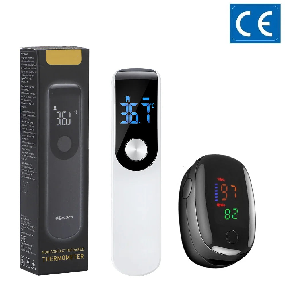 Termómetro Infrarrojo sin Contacto para Frente y Oído – Digital Médico para Bebés y Adultos
