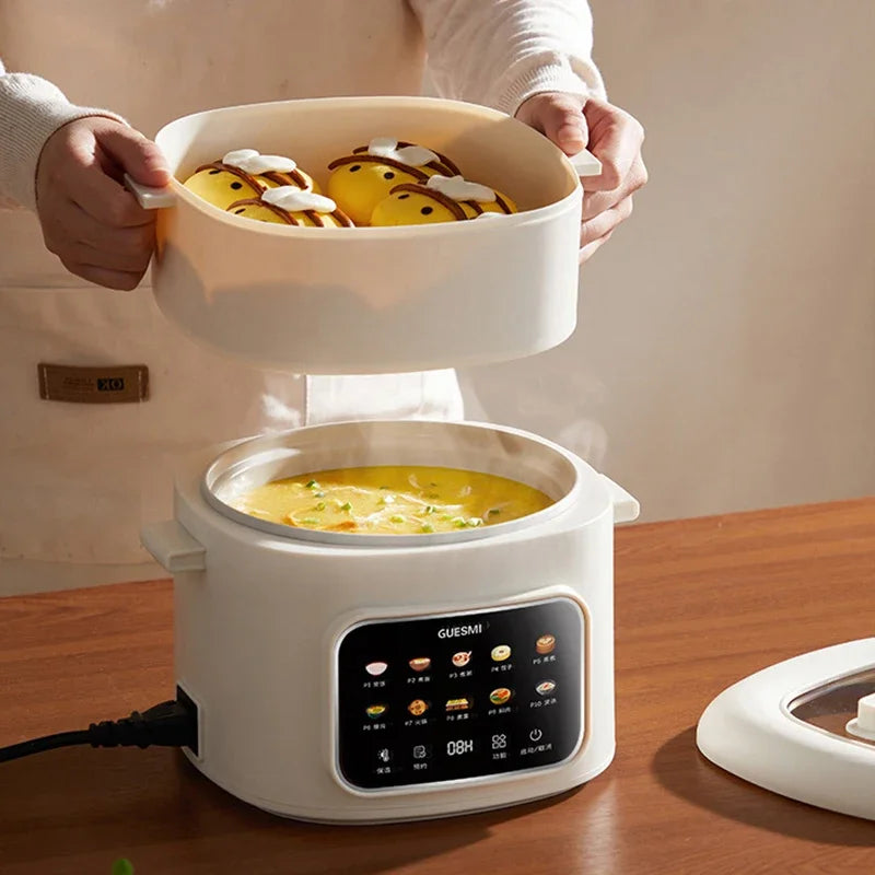Olla Arrocera Eléctrica 2,4L  – Multicooker Compacto para 1–2 Personas, Antiadherente y 220V