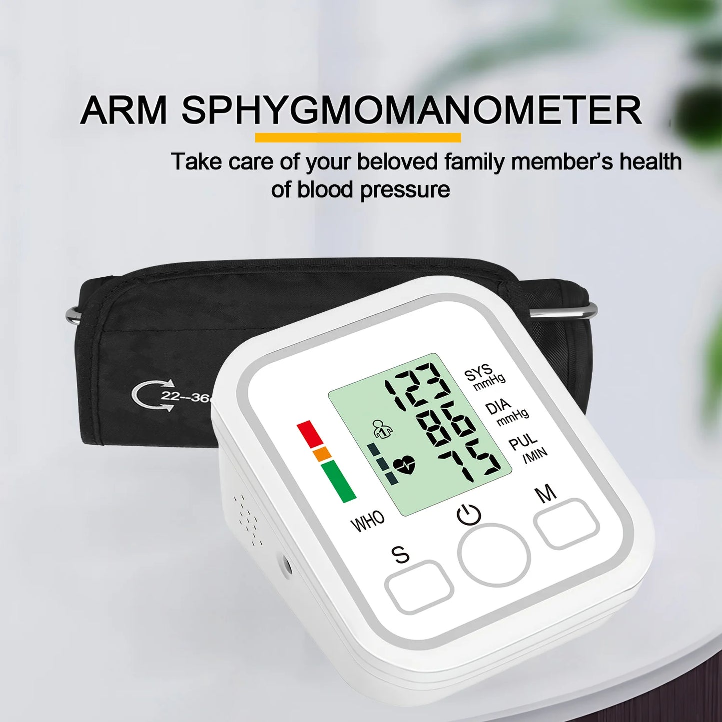 Tensiómetro digital de brazo – Monitor automático de presión arterial y pulso
