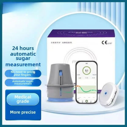 Monitoreo dinámico de glucosa en sangre CGMS 24h – Sistema remoto multilingüe sin escaneo en tiempo real