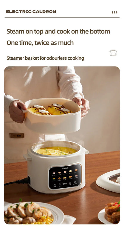 Olla Arrocera Eléctrica 2,4L  – Multicooker Compacto para 1–2 Personas, Antiadherente y 220V