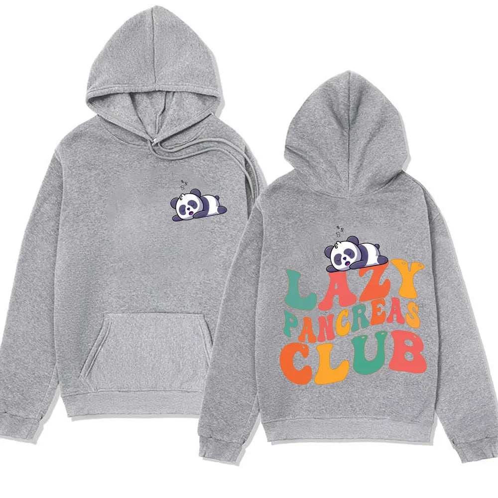 Sudadera “Lazy Pancreas Club” para mujer – Preppy, diabética luchadora y súper linda