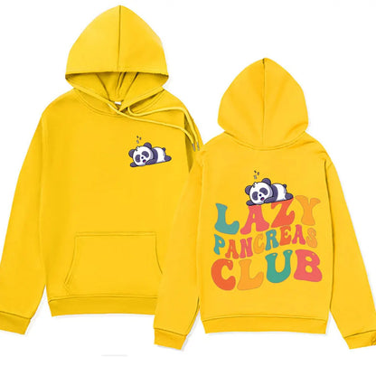 Sudadera “Lazy Pancreas Club” para mujer – Preppy, diabética luchadora y súper linda