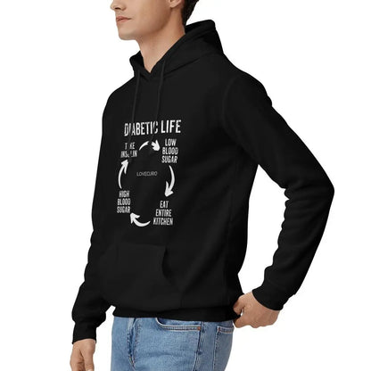 Sudadera oversize “Diabetic Life – Humerus Day” para mujer – Hoodie anime estilo coreano divertida sobre la vida de una diabética