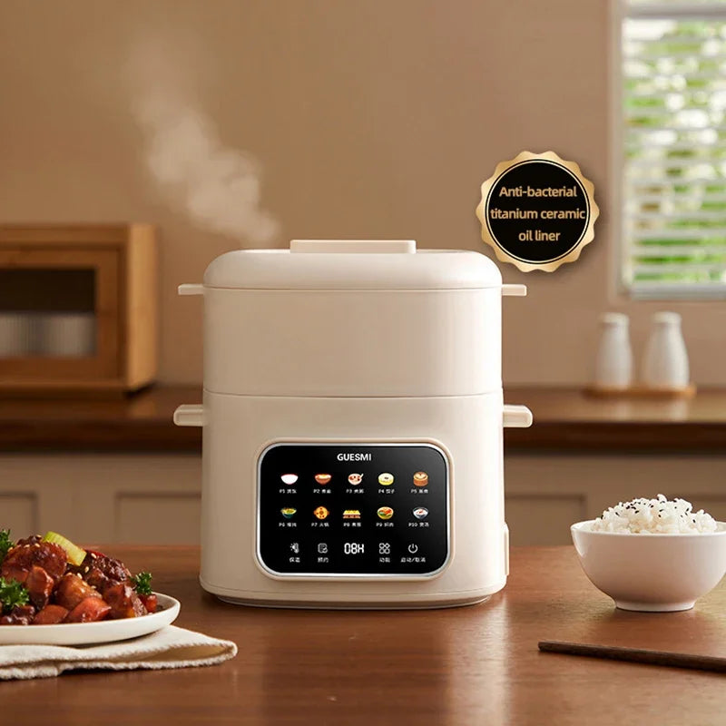 Olla Arrocera Eléctrica 2,4L  – Multicooker Compacto para 1–2 Personas, Antiadherente y 220V