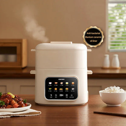 Olla Arrocera Eléctrica 2,4L  – Multicooker Compacto para 1–2 Personas, Antiadherente y 220V