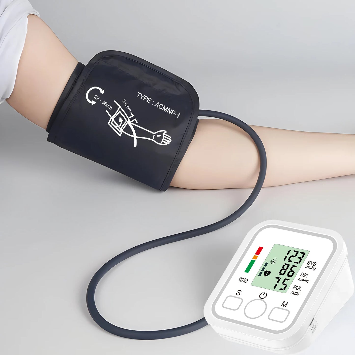 Tensiómetro digital de brazo – Monitor automático de presión arterial y pulso