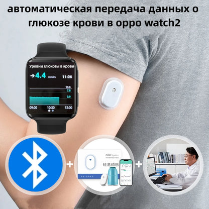 Monitor Continuo de Glucosa Sibionics CGM con Bluetooth – Sensor de Azúcar en Sangre Libre