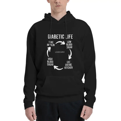 Sudadera oversize “Diabetic Life – Humerus Day” para mujer – Hoodie anime estilo coreano divertida sobre la vida de una diabética