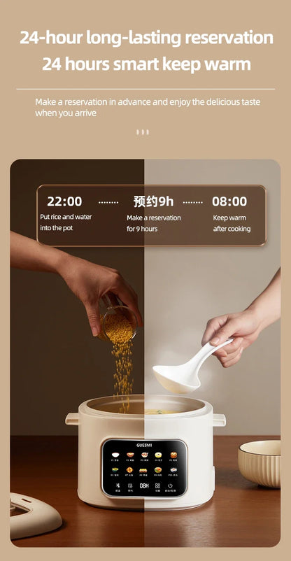 Olla Arrocera Eléctrica 2,4L  – Multicooker Compacto para 1–2 Personas, Antiadherente y 220V