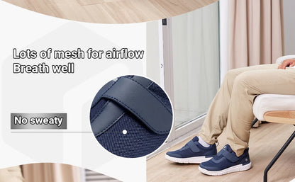 Zapatillas FitVille para diabéticos hombre – Extra anchas, pies hinchados y neuropatía, ligeras para caminar