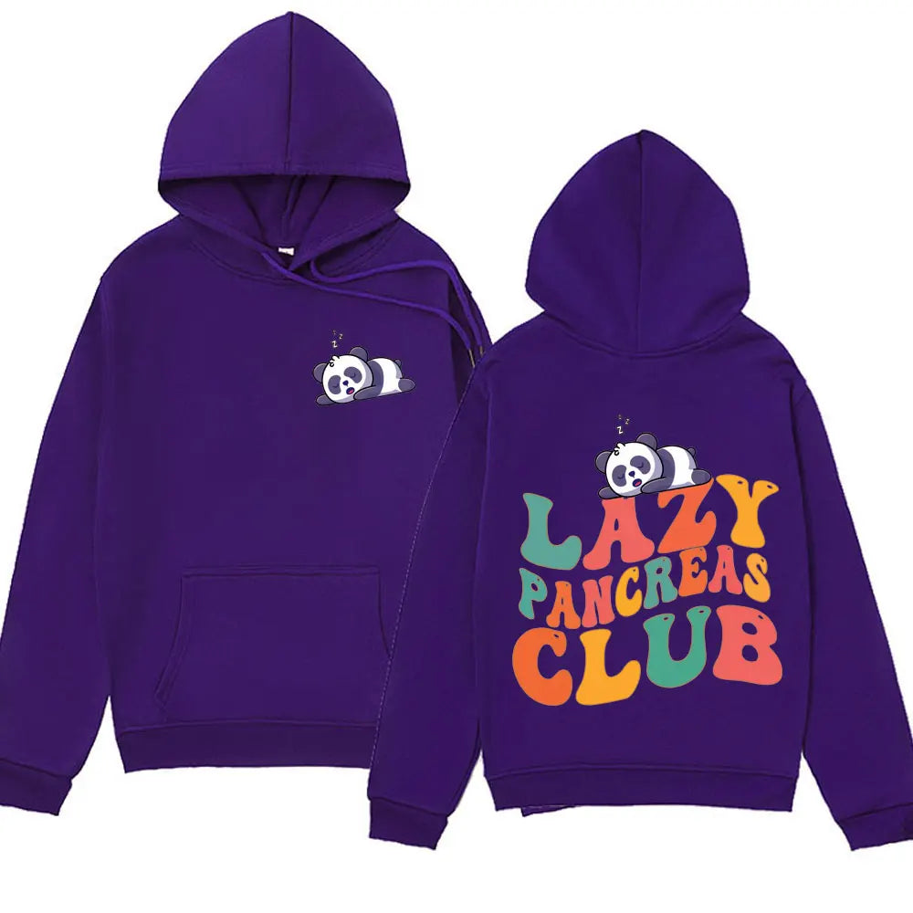 Sudadera “Lazy Pancreas Club” para mujer – Preppy, diabética luchadora y súper linda